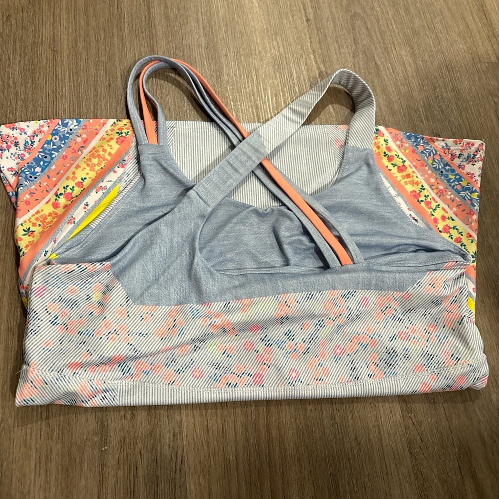 Lucky in Love Blue and Multicolor Camisole